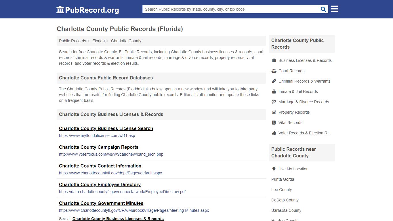 Free Charlotte County Public Records (Florida Public Records)